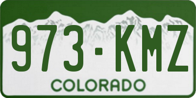 CO license plate 973KMZ
