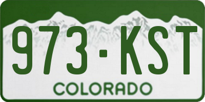 CO license plate 973KST