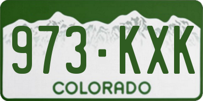 CO license plate 973KXK