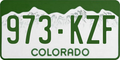 CO license plate 973KZF