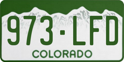 CO license plate 973LFD