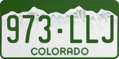 CO license plate 973LLJ