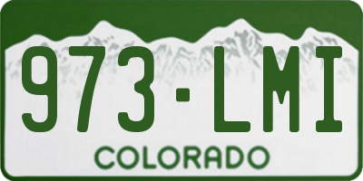 CO license plate 973LMI