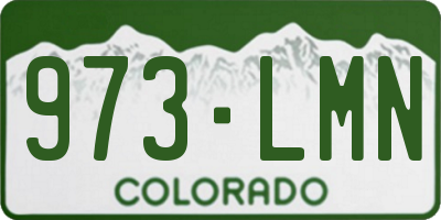 CO license plate 973LMN