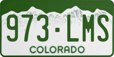 CO license plate 973LMS