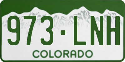CO license plate 973LNH