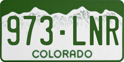 CO license plate 973LNR