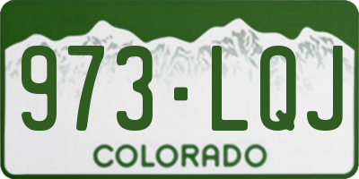 CO license plate 973LQJ