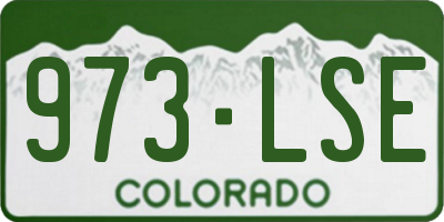 CO license plate 973LSE