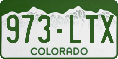 CO license plate 973LTX