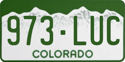 CO license plate 973LUC