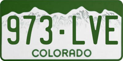CO license plate 973LVE