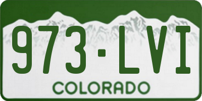 CO license plate 973LVI