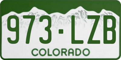 CO license plate 973LZB
