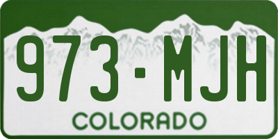 CO license plate 973MJH