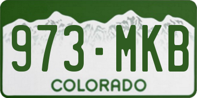 CO license plate 973MKB