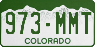CO license plate 973MMT