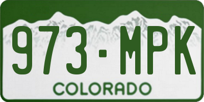 CO license plate 973MPK