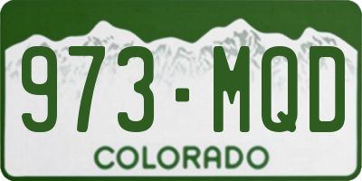 CO license plate 973MQD