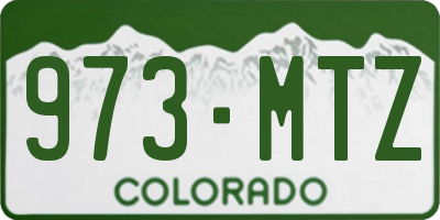 CO license plate 973MTZ