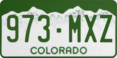 CO license plate 973MXZ