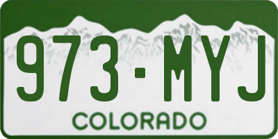 CO license plate 973MYJ