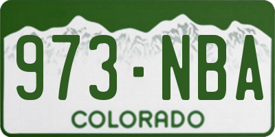 CO license plate 973NBA