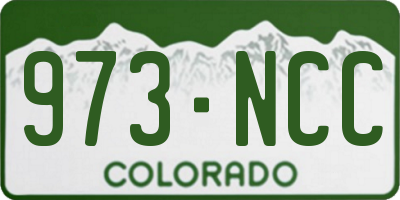 CO license plate 973NCC