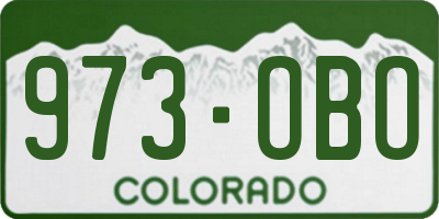 CO license plate 973OBO