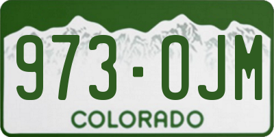 CO license plate 973OJM