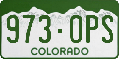 CO license plate 973OPS