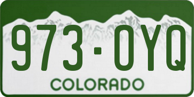 CO license plate 973OYQ