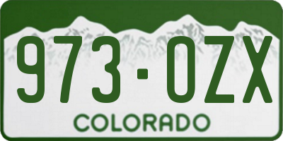 CO license plate 973OZX