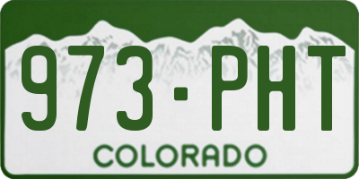 CO license plate 973PHT