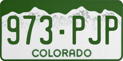 CO license plate 973PJP