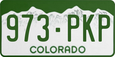 CO license plate 973PKP