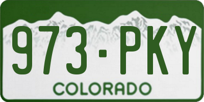 CO license plate 973PKY