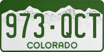 CO license plate 973QCT