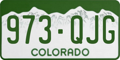 CO license plate 973QJG