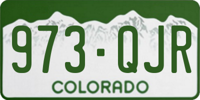 CO license plate 973QJR