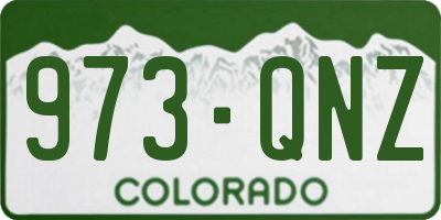CO license plate 973QNZ