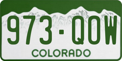 CO license plate 973QOW