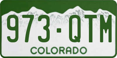 CO license plate 973QTM