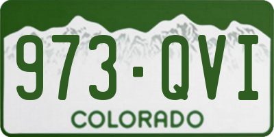 CO license plate 973QVI