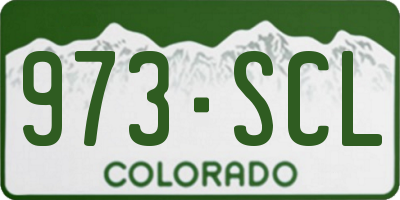 CO license plate 973SCL