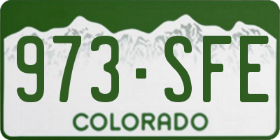 CO license plate 973SFE