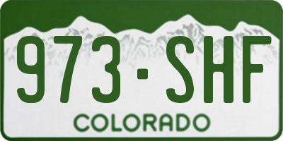 CO license plate 973SHF