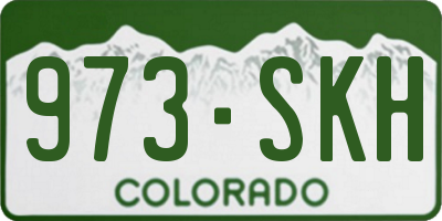 CO license plate 973SKH