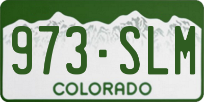 CO license plate 973SLM