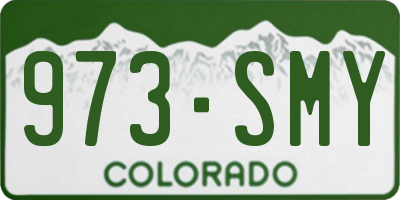 CO license plate 973SMY